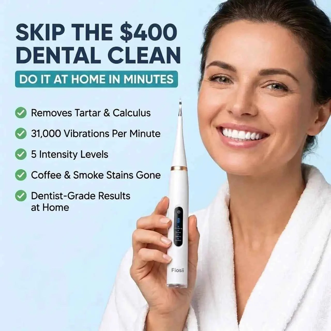 Flosii UltraScale Pro™ - Ultrasonic Tartar & Plaque Remover